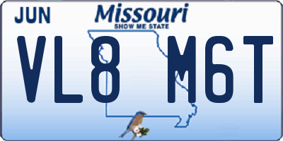 MO license plate VL8M6T