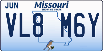 MO license plate VL8M6Y