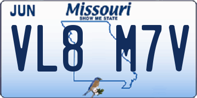 MO license plate VL8M7V