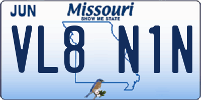 MO license plate VL8N1N