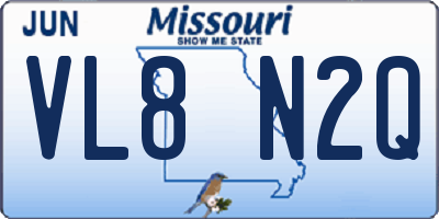 MO license plate VL8N2Q