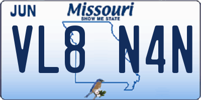 MO license plate VL8N4N