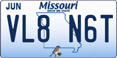 MO license plate VL8N6T