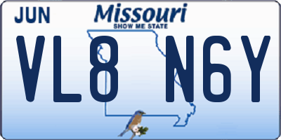 MO license plate VL8N6Y