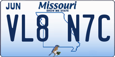 MO license plate VL8N7C