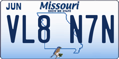 MO license plate VL8N7N