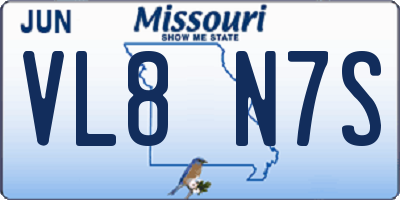 MO license plate VL8N7S