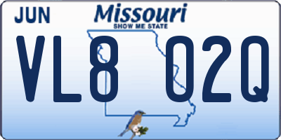 MO license plate VL8O2Q