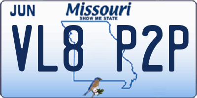 MO license plate VL8P2P