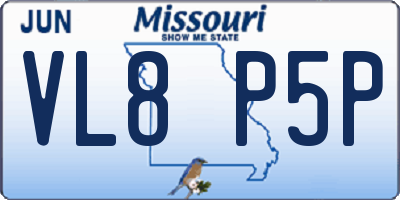 MO license plate VL8P5P