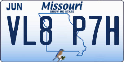 MO license plate VL8P7H