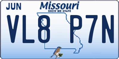 MO license plate VL8P7N