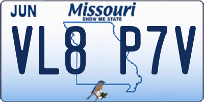 MO license plate VL8P7V