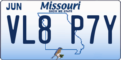MO license plate VL8P7Y