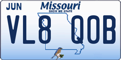 MO license plate VL8Q0B