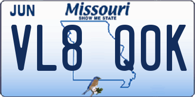MO license plate VL8Q0K