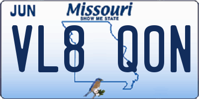 MO license plate VL8Q0N