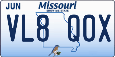MO license plate VL8Q0X