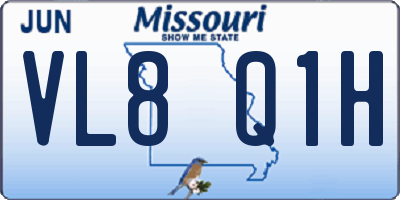 MO license plate VL8Q1H