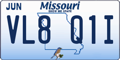 MO license plate VL8Q1I