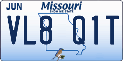 MO license plate VL8Q1T