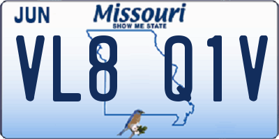 MO license plate VL8Q1V