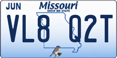 MO license plate VL8Q2T