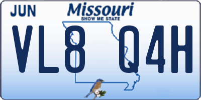 MO license plate VL8Q4H