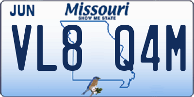 MO license plate VL8Q4M