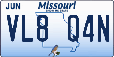 MO license plate VL8Q4N