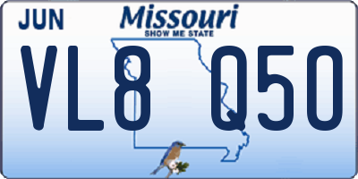 MO license plate VL8Q5O