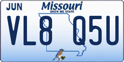 MO license plate VL8Q5U