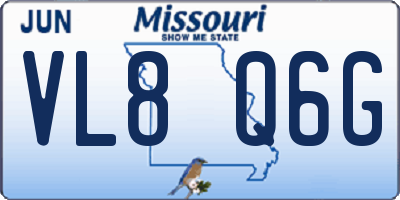MO license plate VL8Q6G