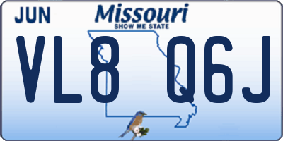 MO license plate VL8Q6J