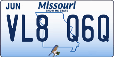 MO license plate VL8Q6Q