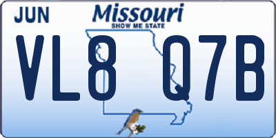 MO license plate VL8Q7B