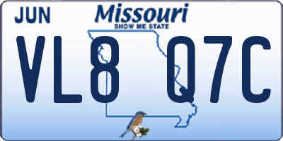 MO license plate VL8Q7C