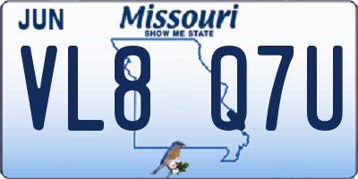 MO license plate VL8Q7U