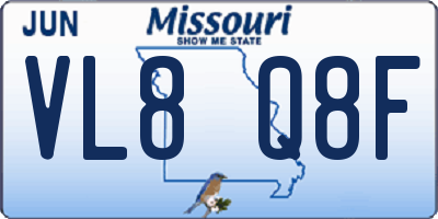 MO license plate VL8Q8F