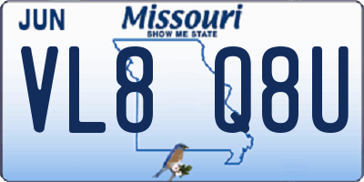 MO license plate VL8Q8U