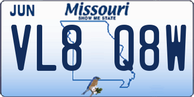 MO license plate VL8Q8W