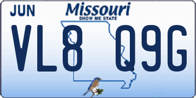 MO license plate VL8Q9G