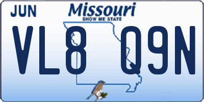 MO license plate VL8Q9N
