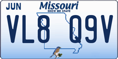 MO license plate VL8Q9V