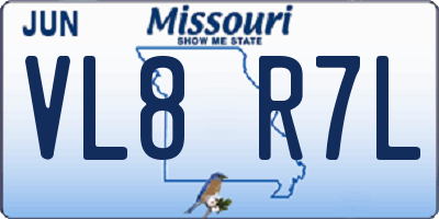 MO license plate VL8R7L