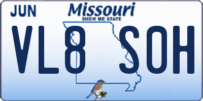 MO license plate VL8S0H