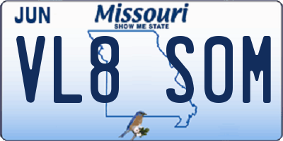 MO license plate VL8S0M