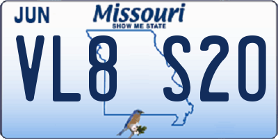 MO license plate VL8S2O