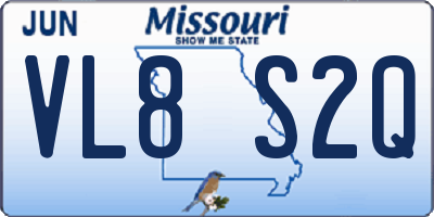 MO license plate VL8S2Q