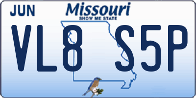 MO license plate VL8S5P